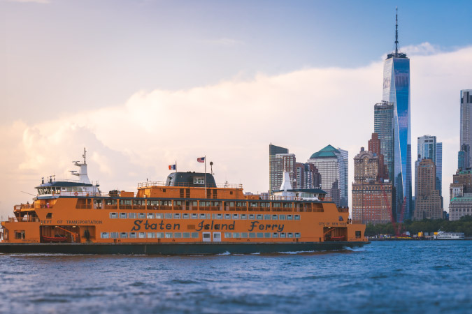 The Staten Island Ferry makes regular trips to Manhattan, hinting at how many people living in New York can't afford to live in the big city.