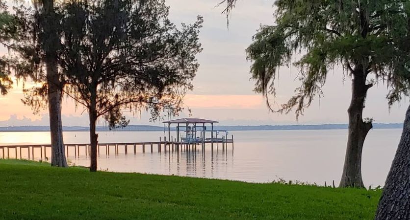 The town of Orange Park outside Jacksonville features scenic views, like this one of a dock along St. Johns River and Doctors Lake. 