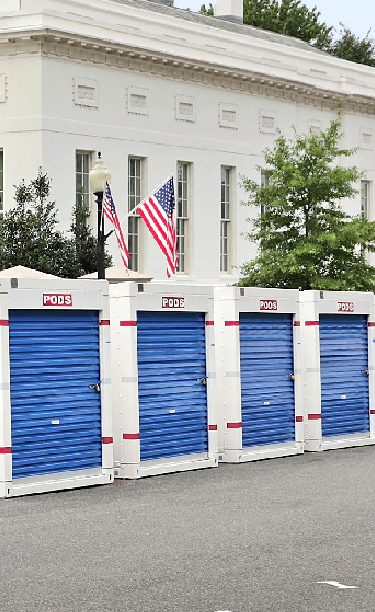 PODS containers at white house renovation