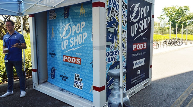 Tampa Bay Lightning Pop Up shop Container