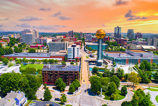 The Knoxville, Tennessee skyline