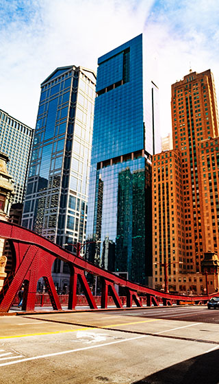 Chicago city skyline