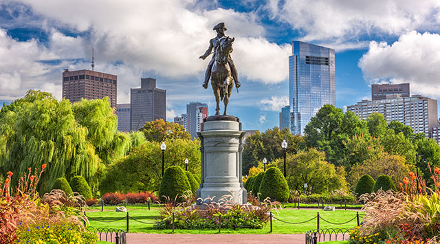 Photo of a statue in a Boston park