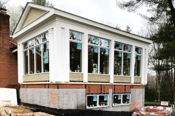 2-story sunroom addition under construction