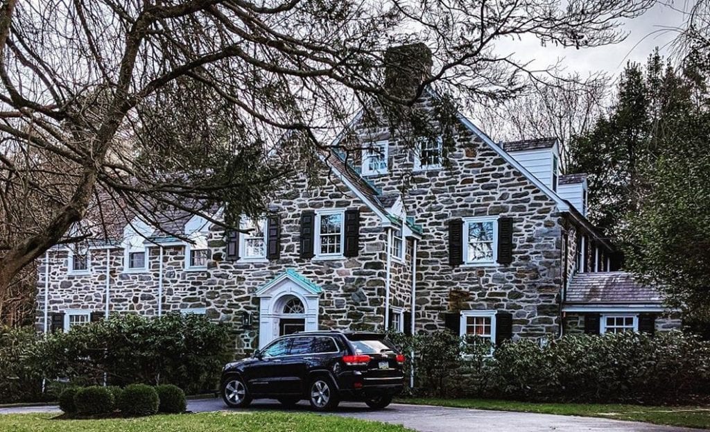 A large home with stone exterior in Villanova, Pennsylvania — one of the best Philadelphia suburbs