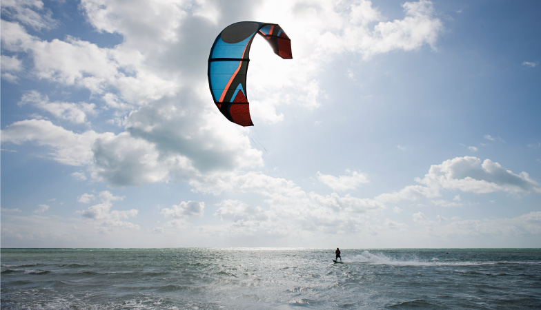 People kiteboarding off the beach is a common sight for those living in Miami.