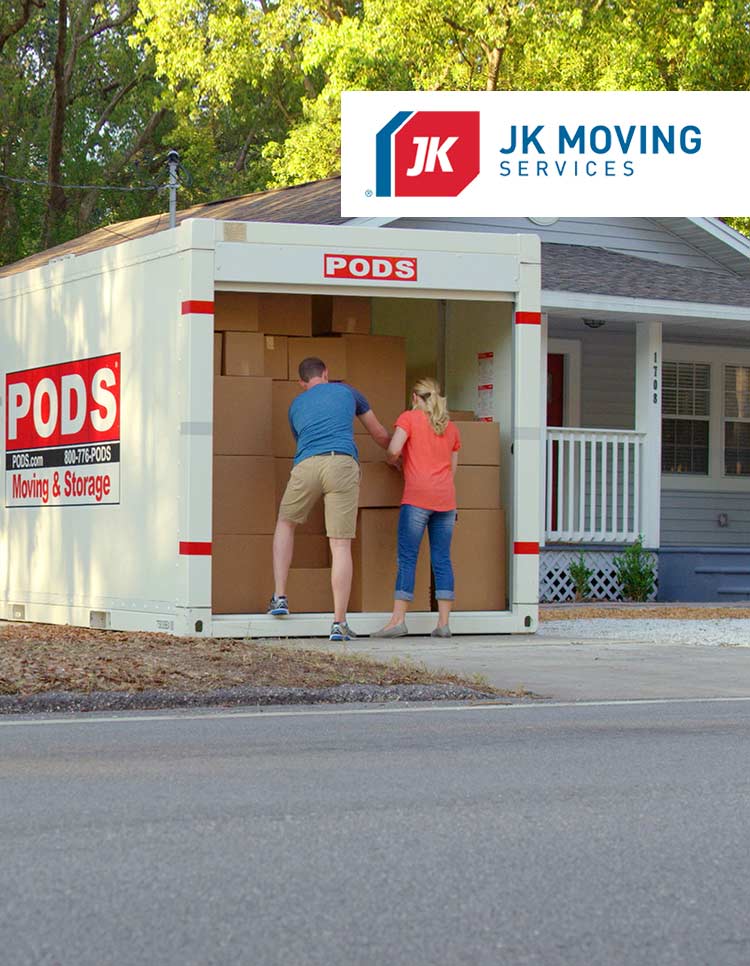 JK Moving PODS relocation mobile