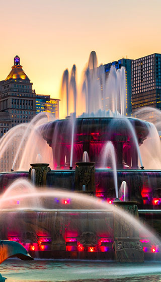 A fountain in Chicago