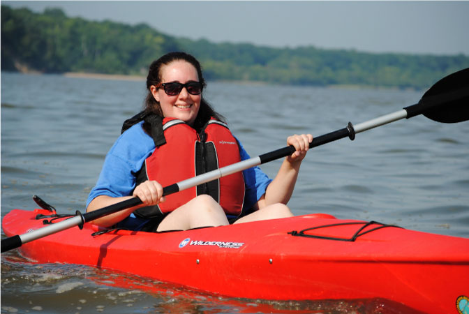 A Virginia Beach local is kayaking around First Landing State Park for an aquatic view of the historic site