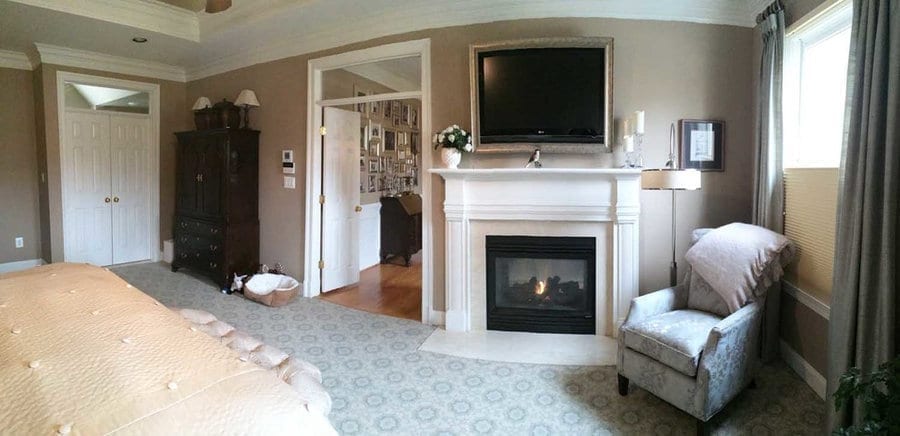 master bedroom on the first floor of home