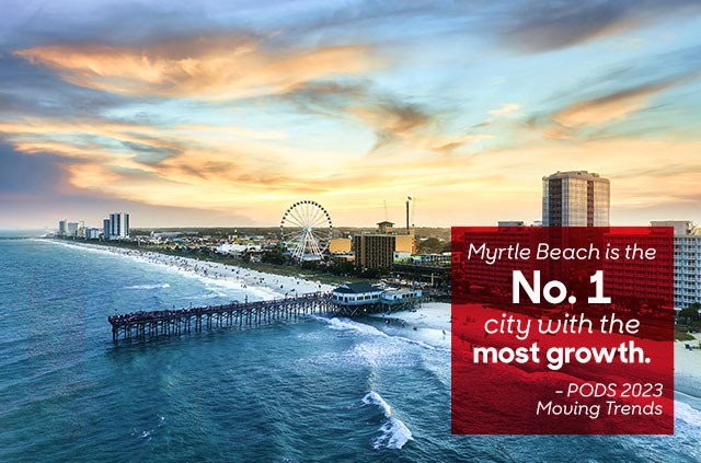 An aerial view of Myrtle Beach, South Carolina