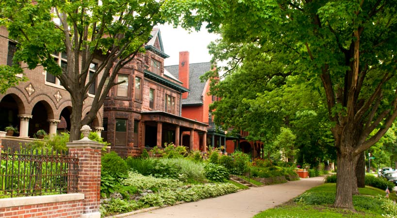 Homes along Summit Ave.