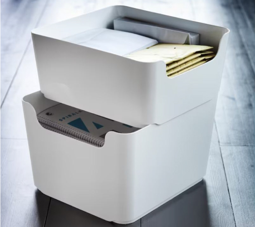The versatile PLUGGIS bins from IKEA.