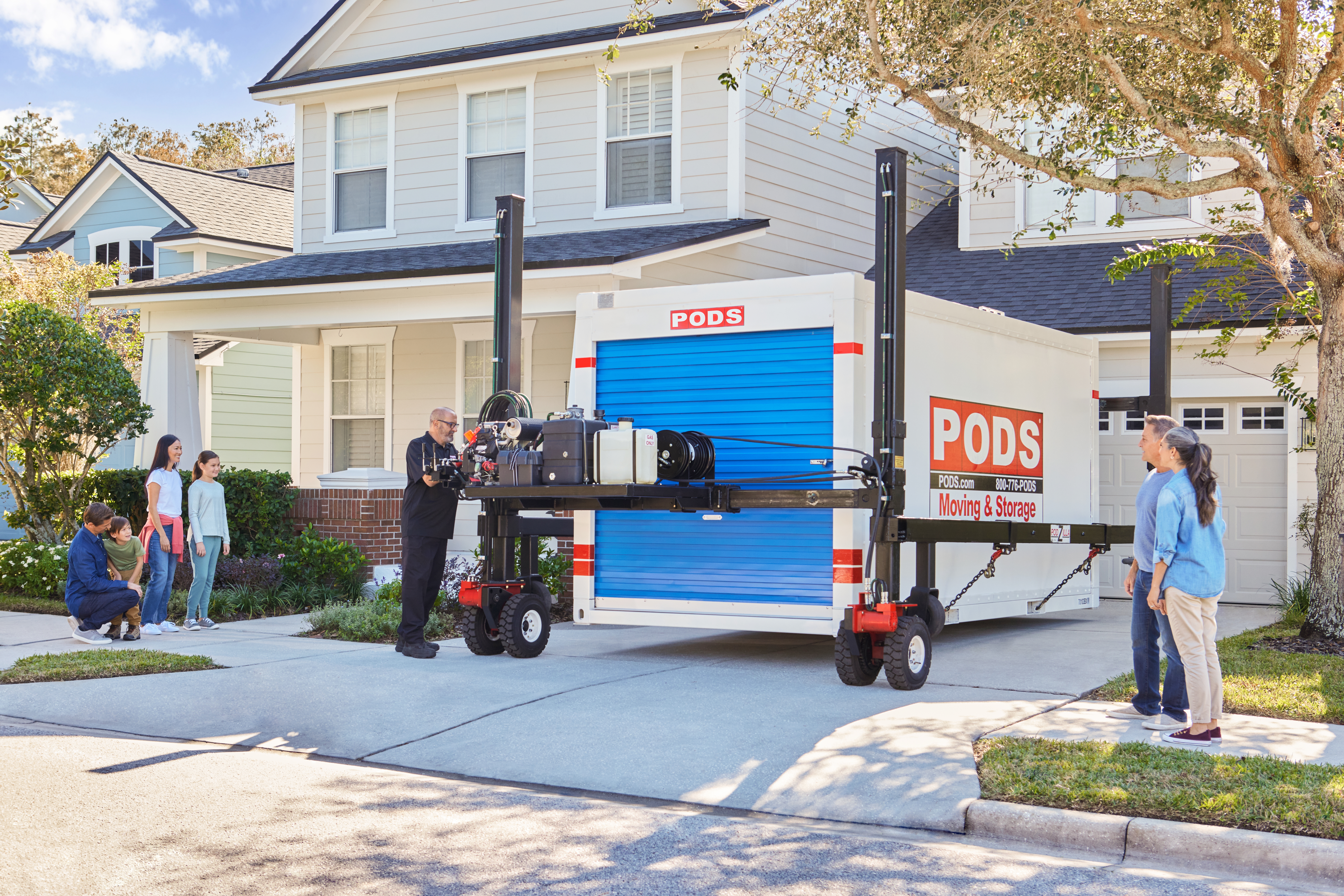 About PODS - PODZILLA placing a container in the driveway