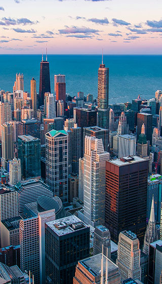 Chicago city skyline