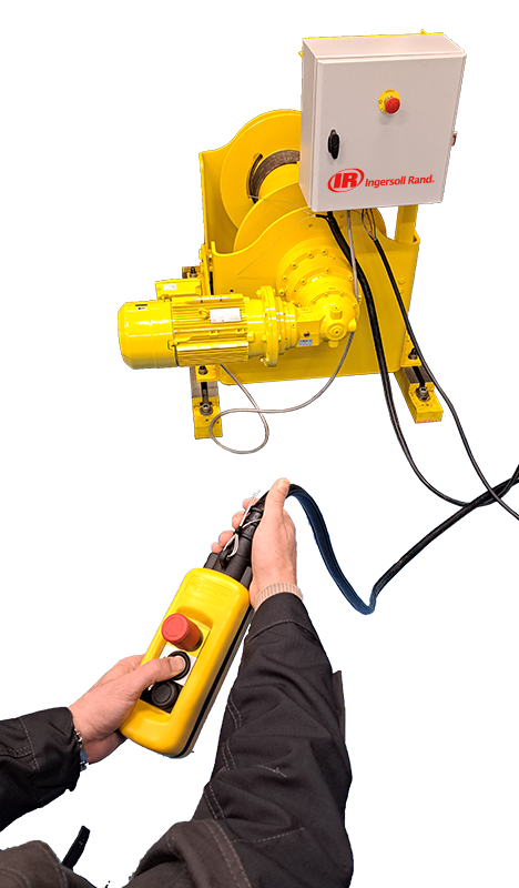 Electric winch fulcrum