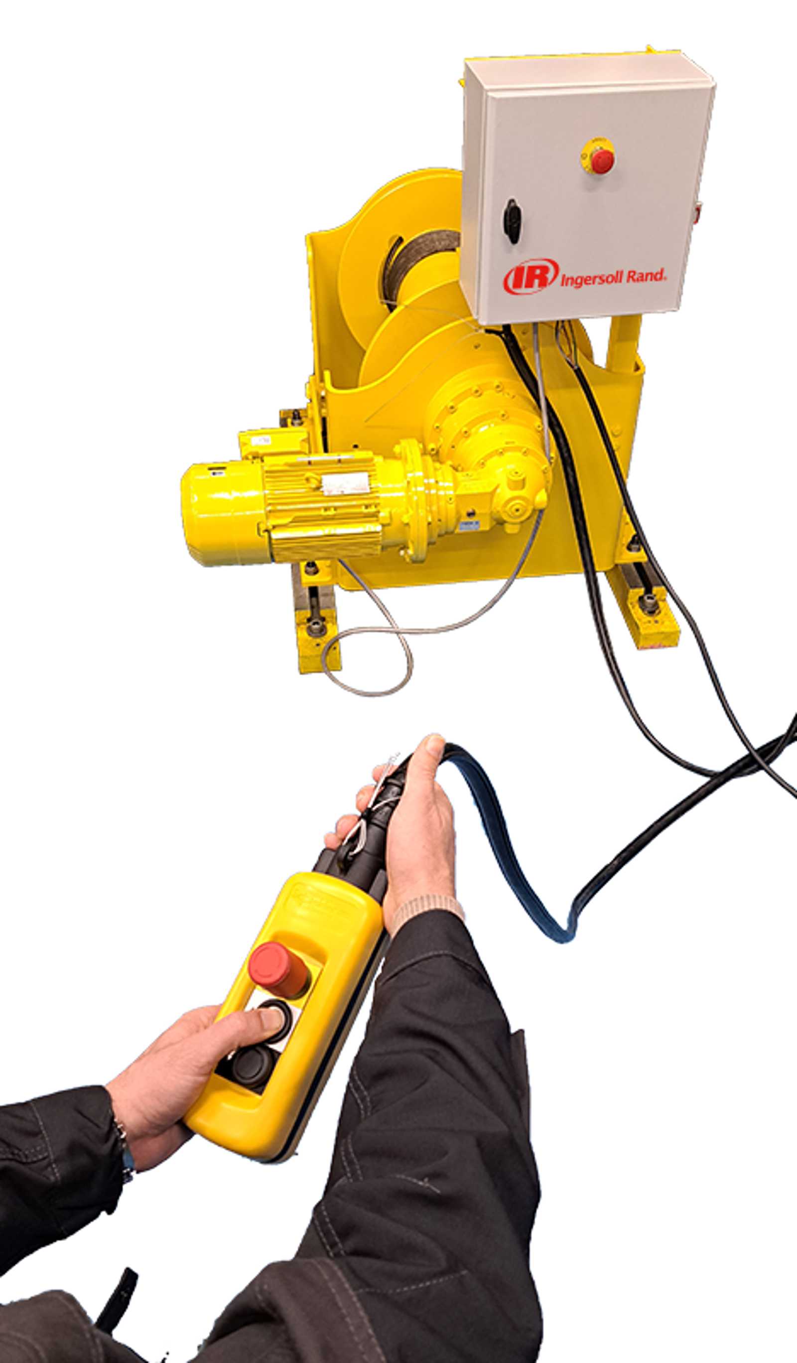 Electric winch fulcrum