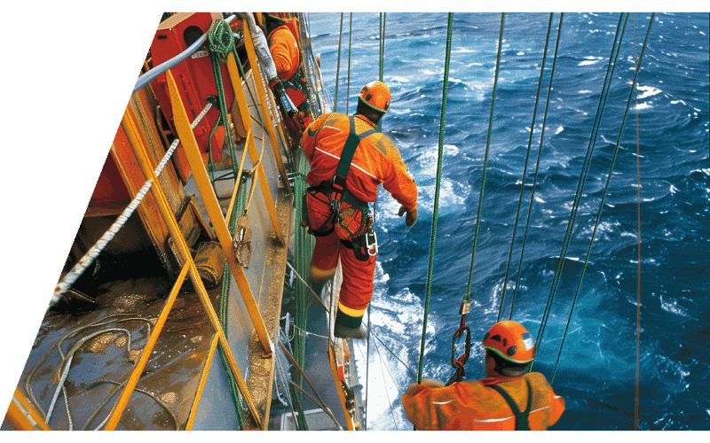 worker on an offshore rig
