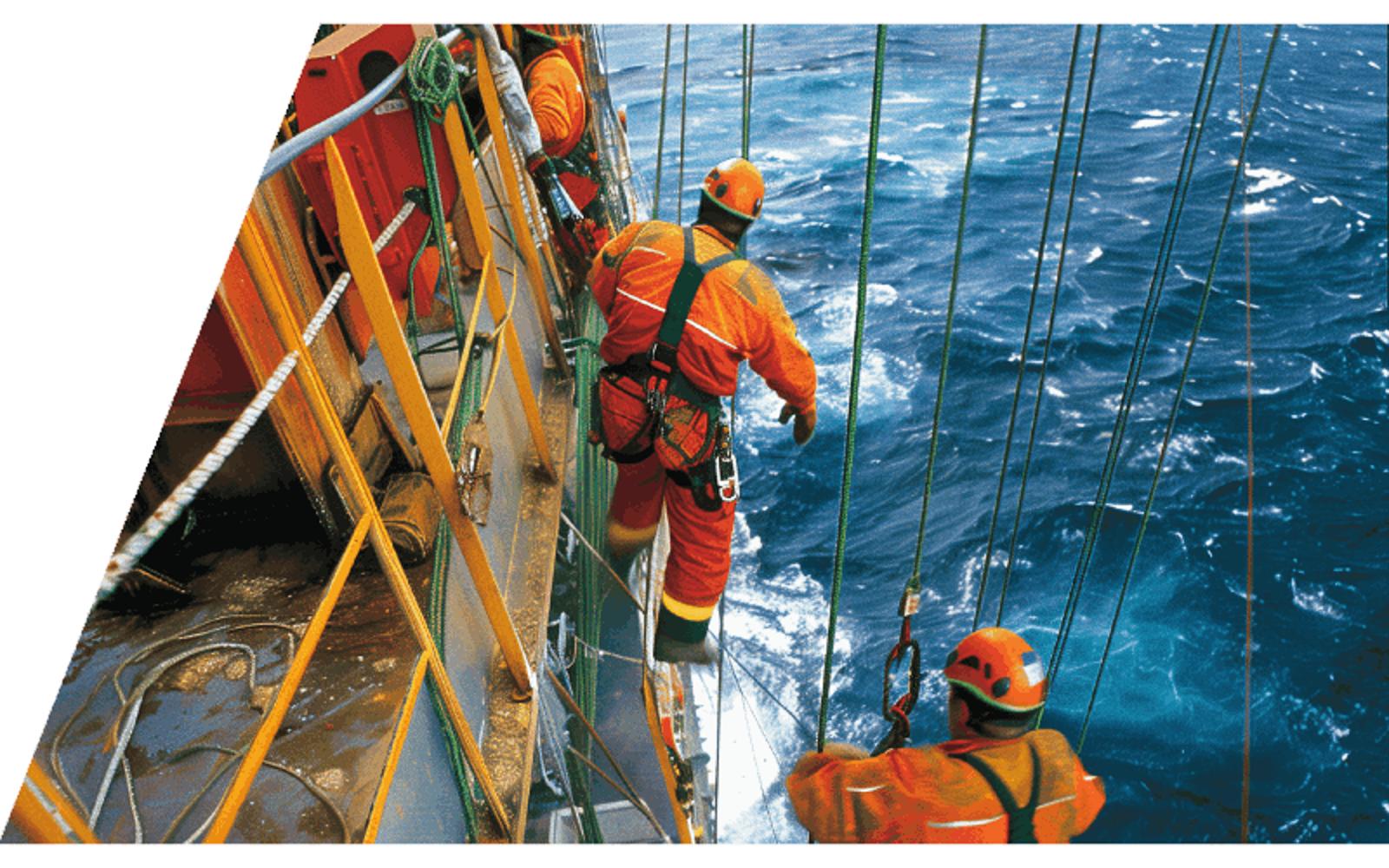 worker on an offshore rig