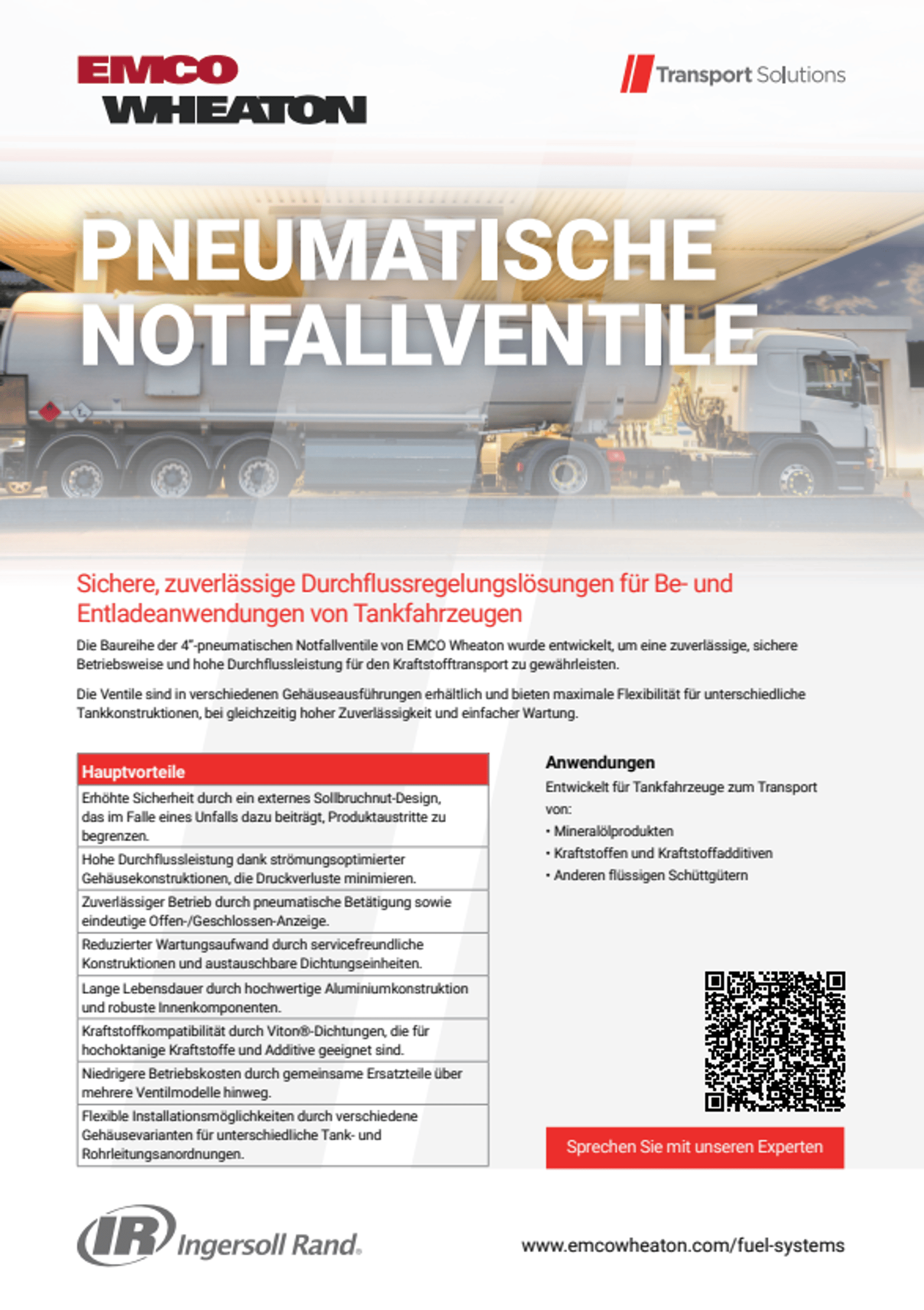 Emergency Shut Off Valve flyer German