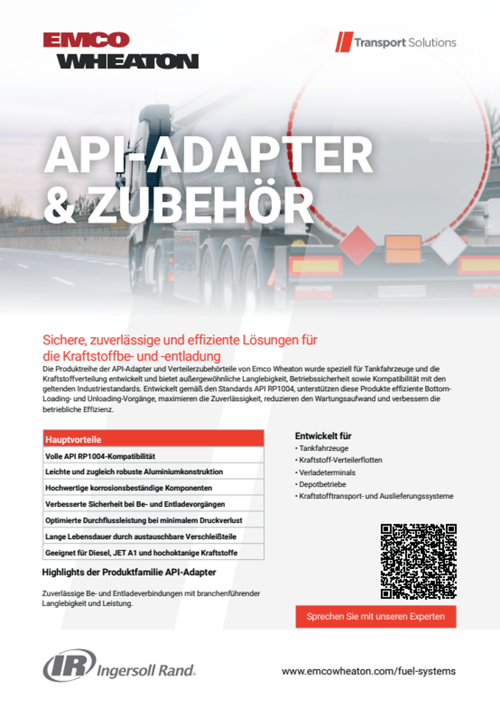 API Adaptors flyer German