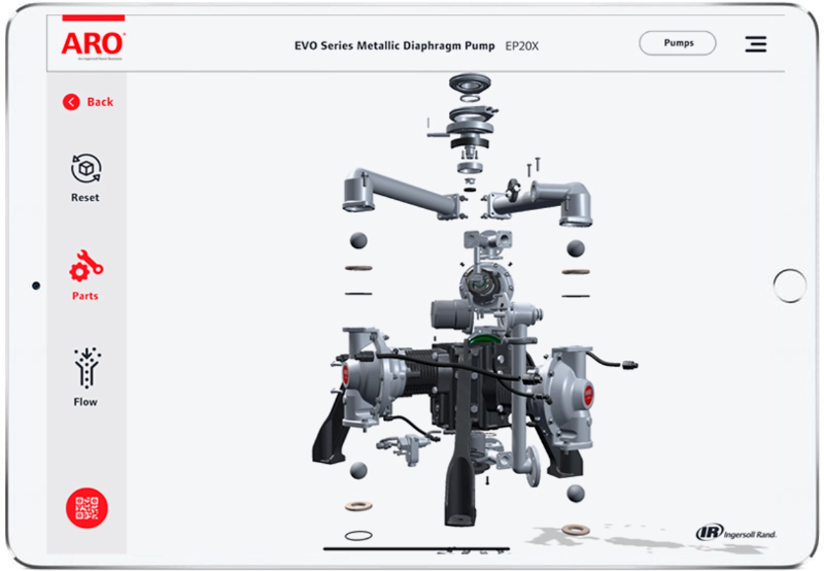 Parts View with Part Number and Material Information