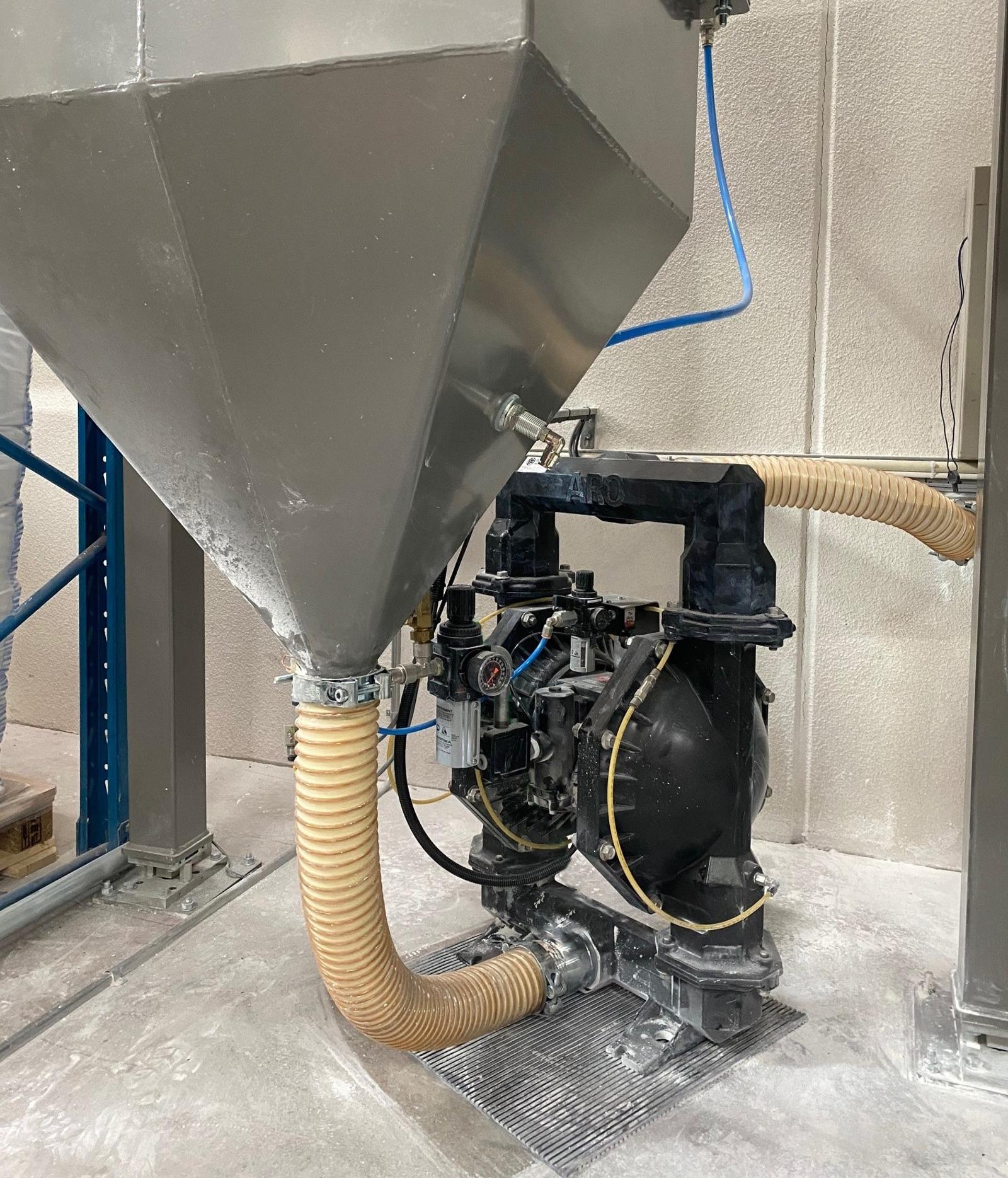 ARO Powder pump installed