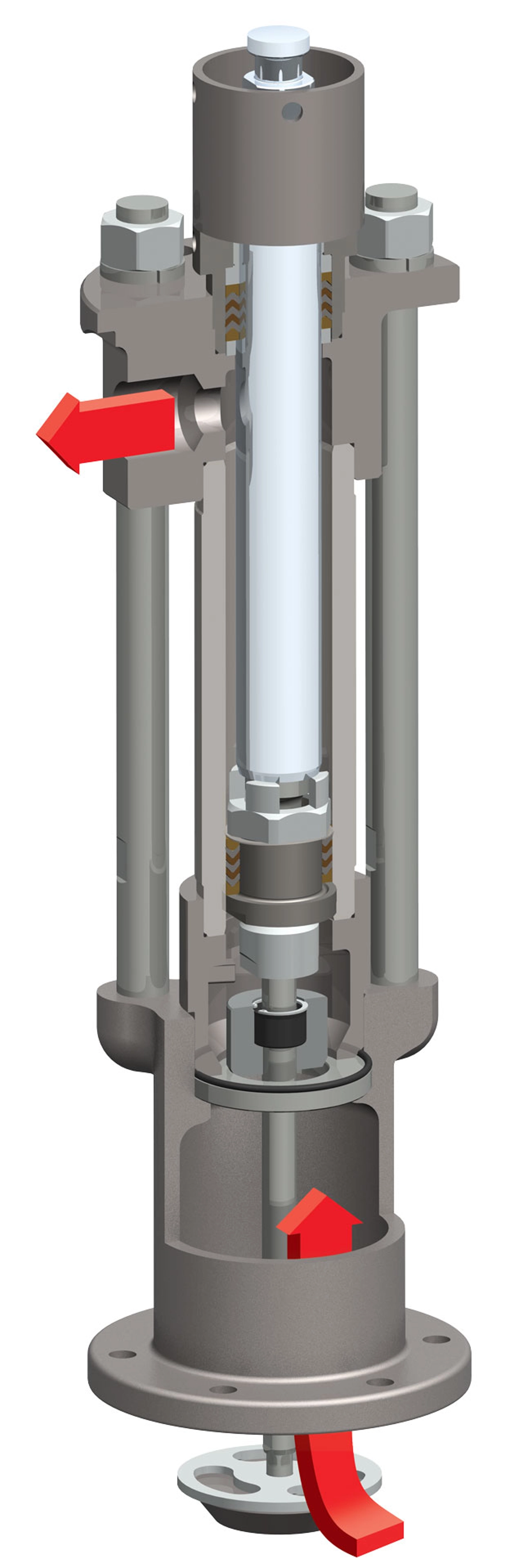 piston pump NM2322EF flow directions