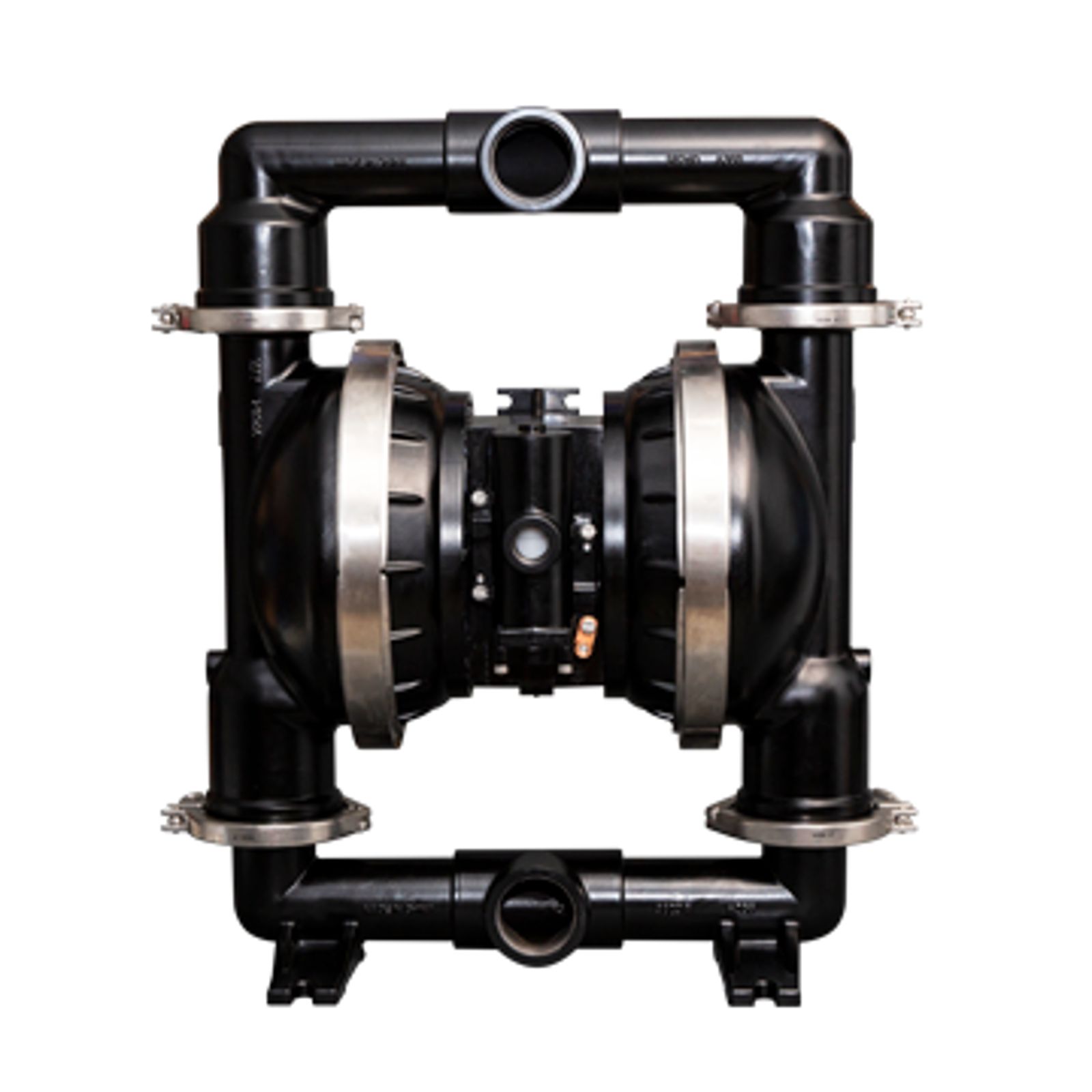 ARO 2"" aluminum band clamp pump port view