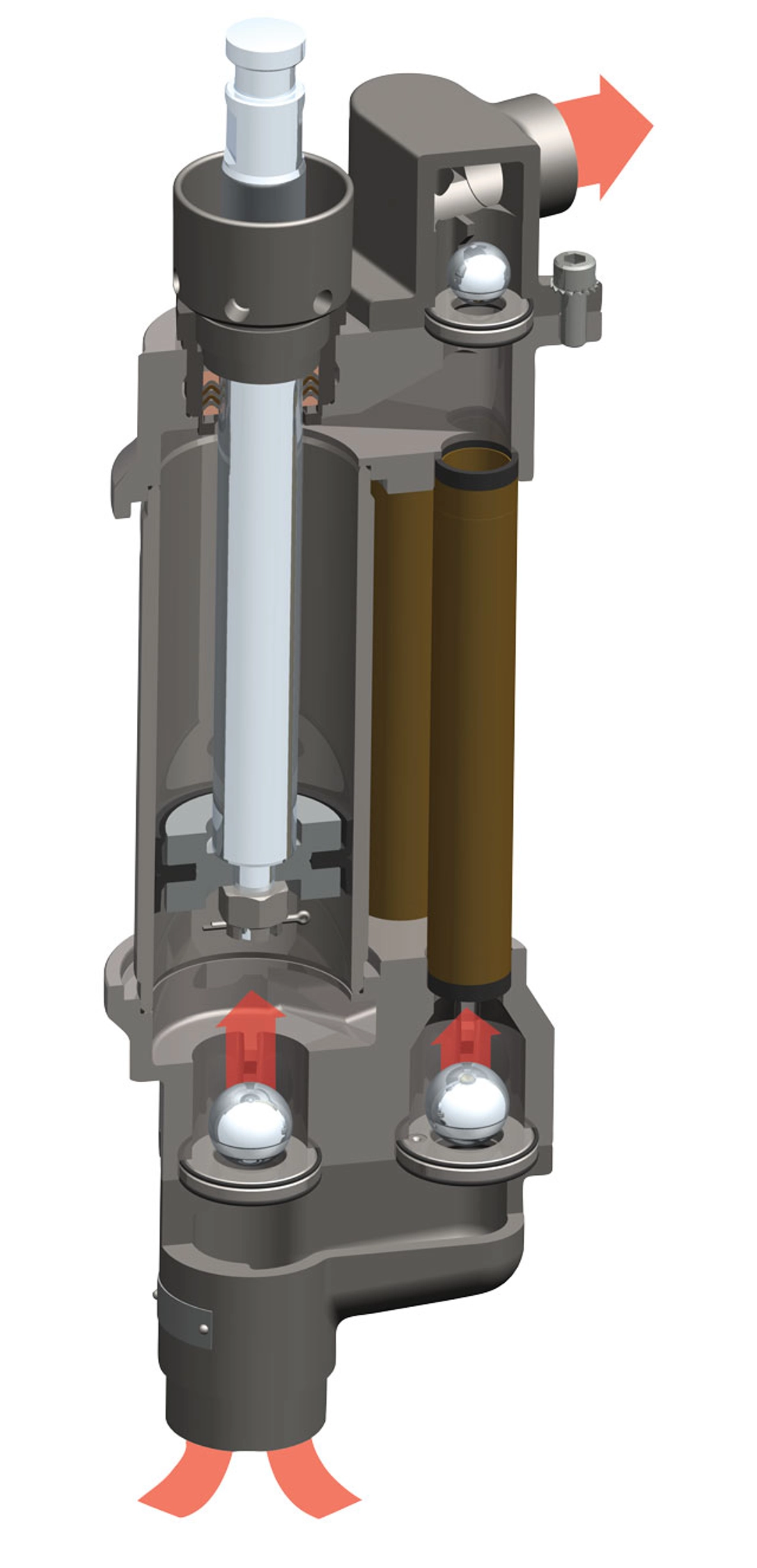 piston pump AF0807 flow directions