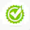 Green checkmark on white background