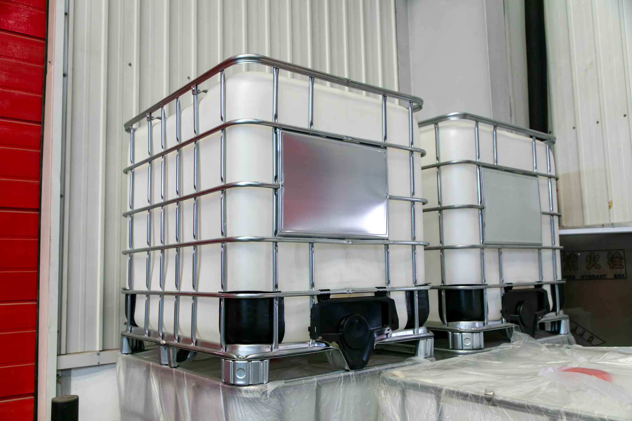 ibc container in a chemical plant