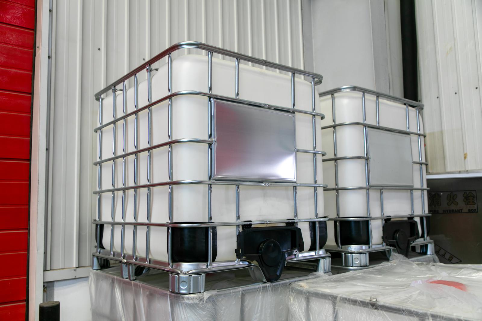 ibc container in a chemical plant