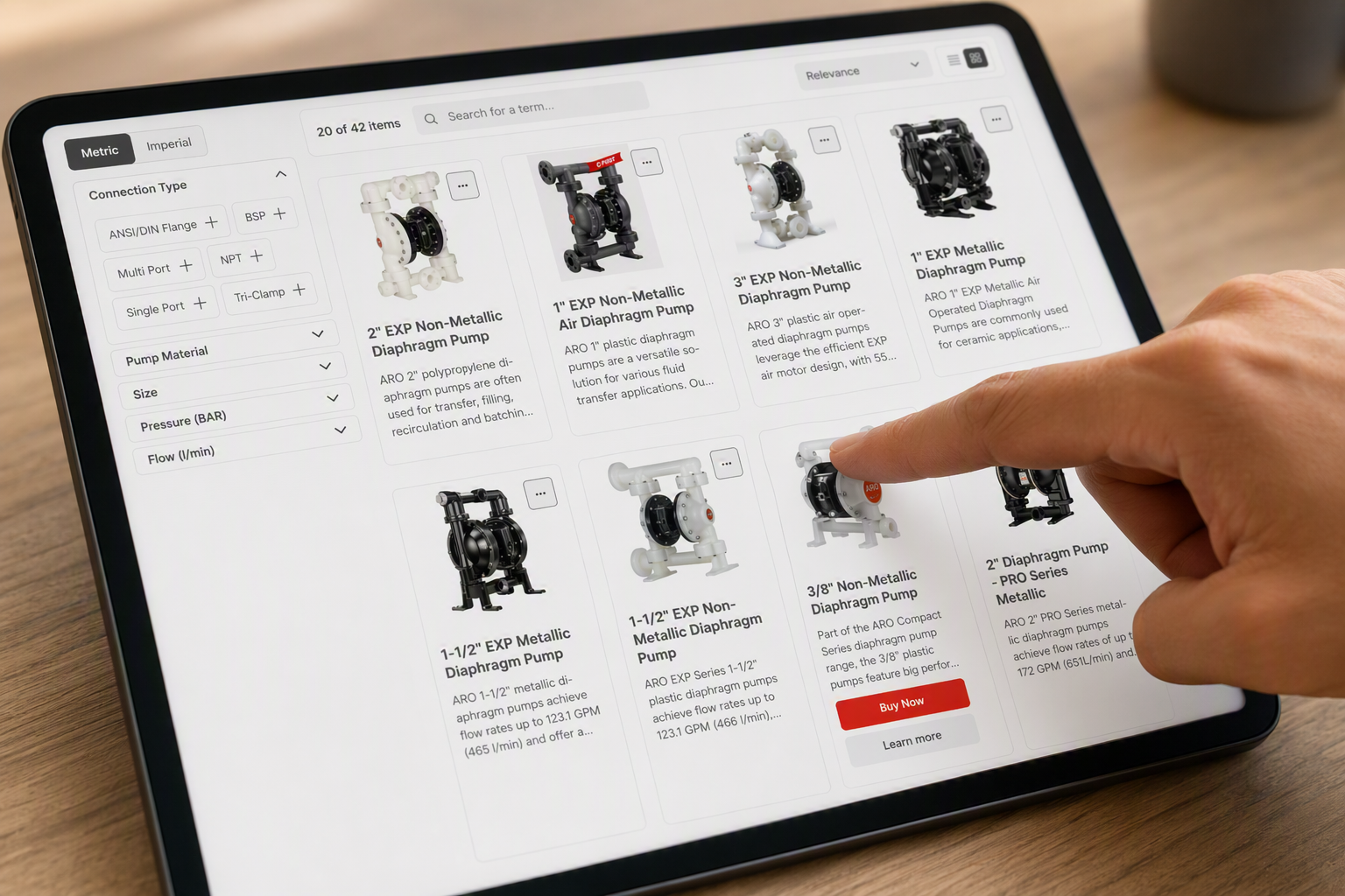 Pump Selector Tool and Pump Product Finder Illustration
