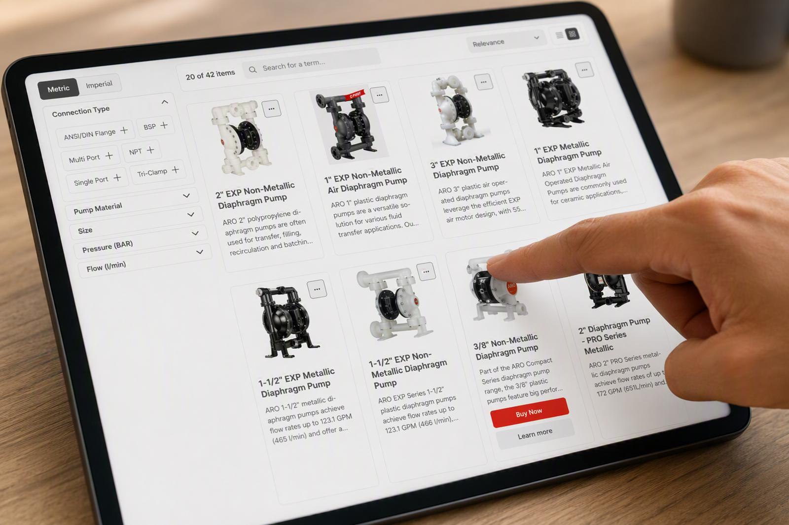 Pump Selector Tool and Pump Product Finder Illustration