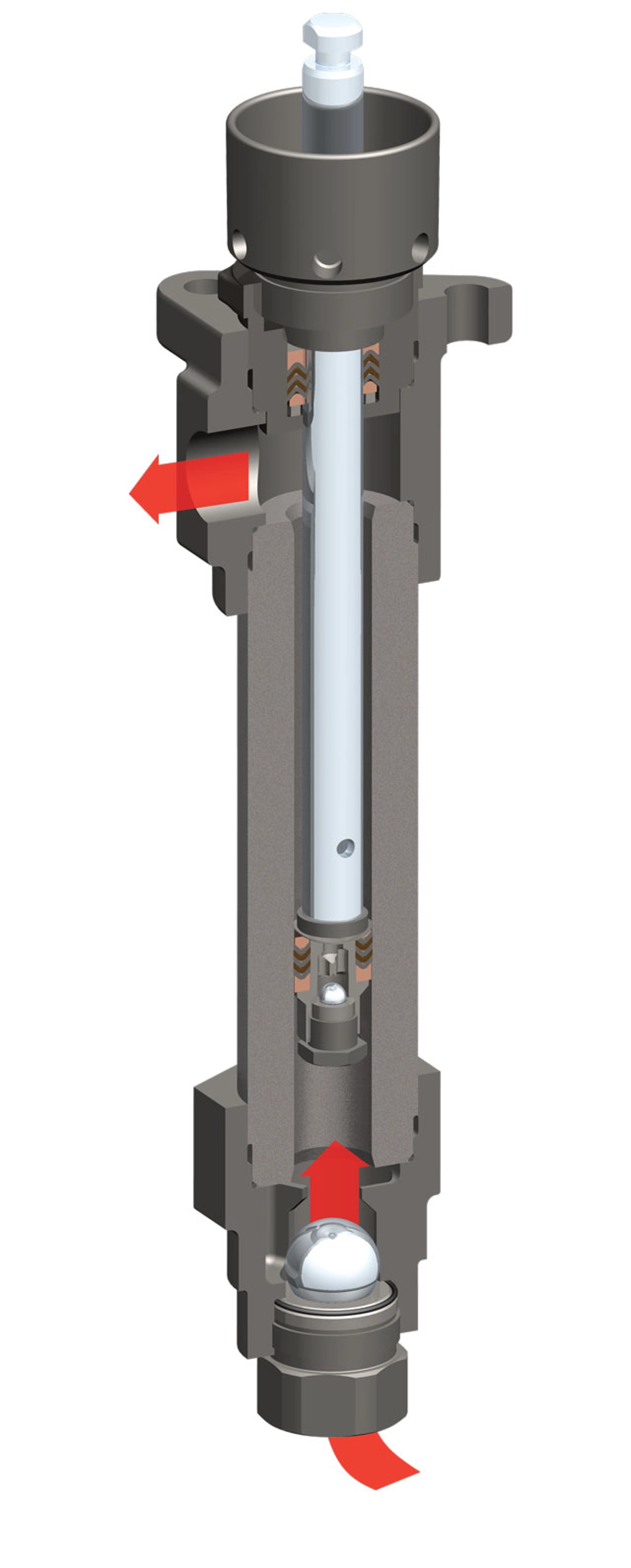 piston pump AF0828B flow directions