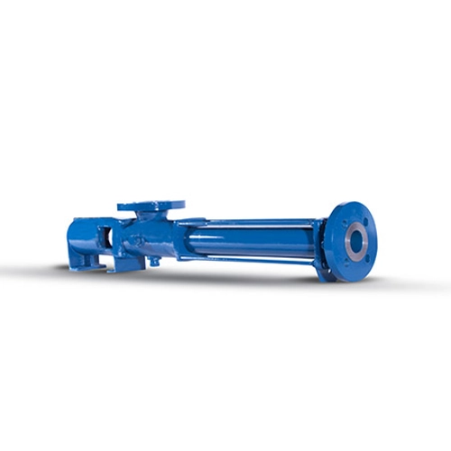 Isometric view of blue pump