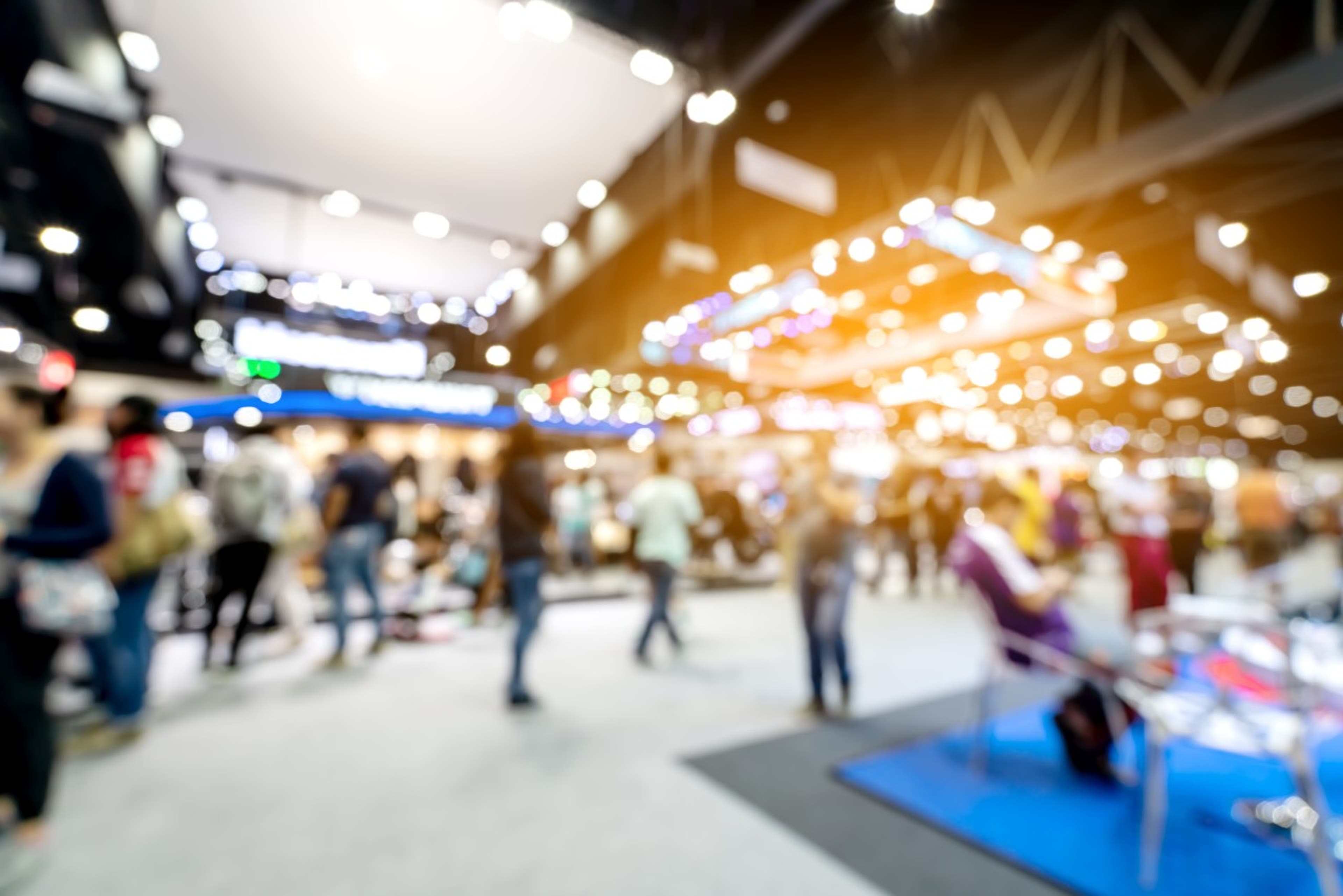 The tech community browses CES innovations.