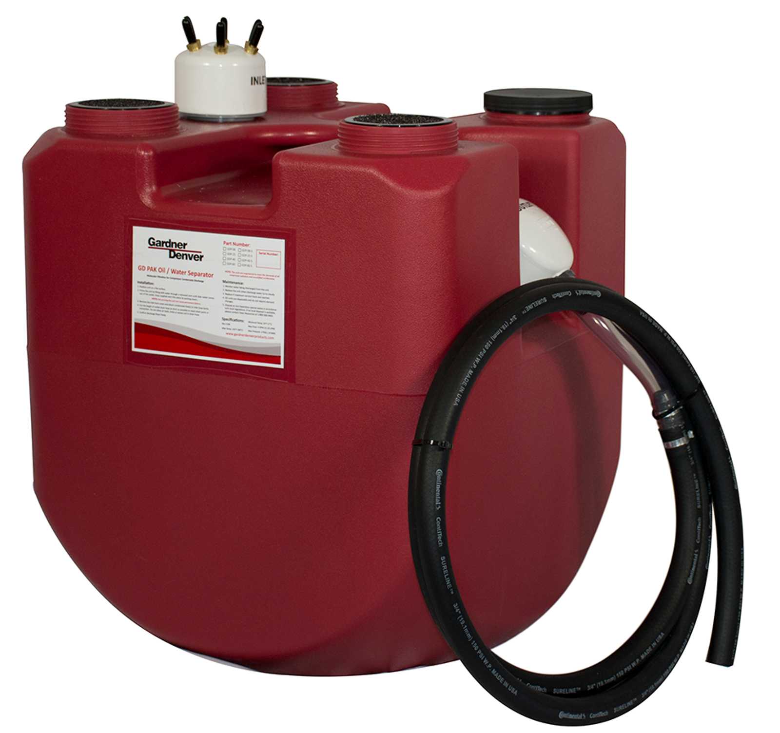 Oil-Water Separator GD PAK Series Back Label
