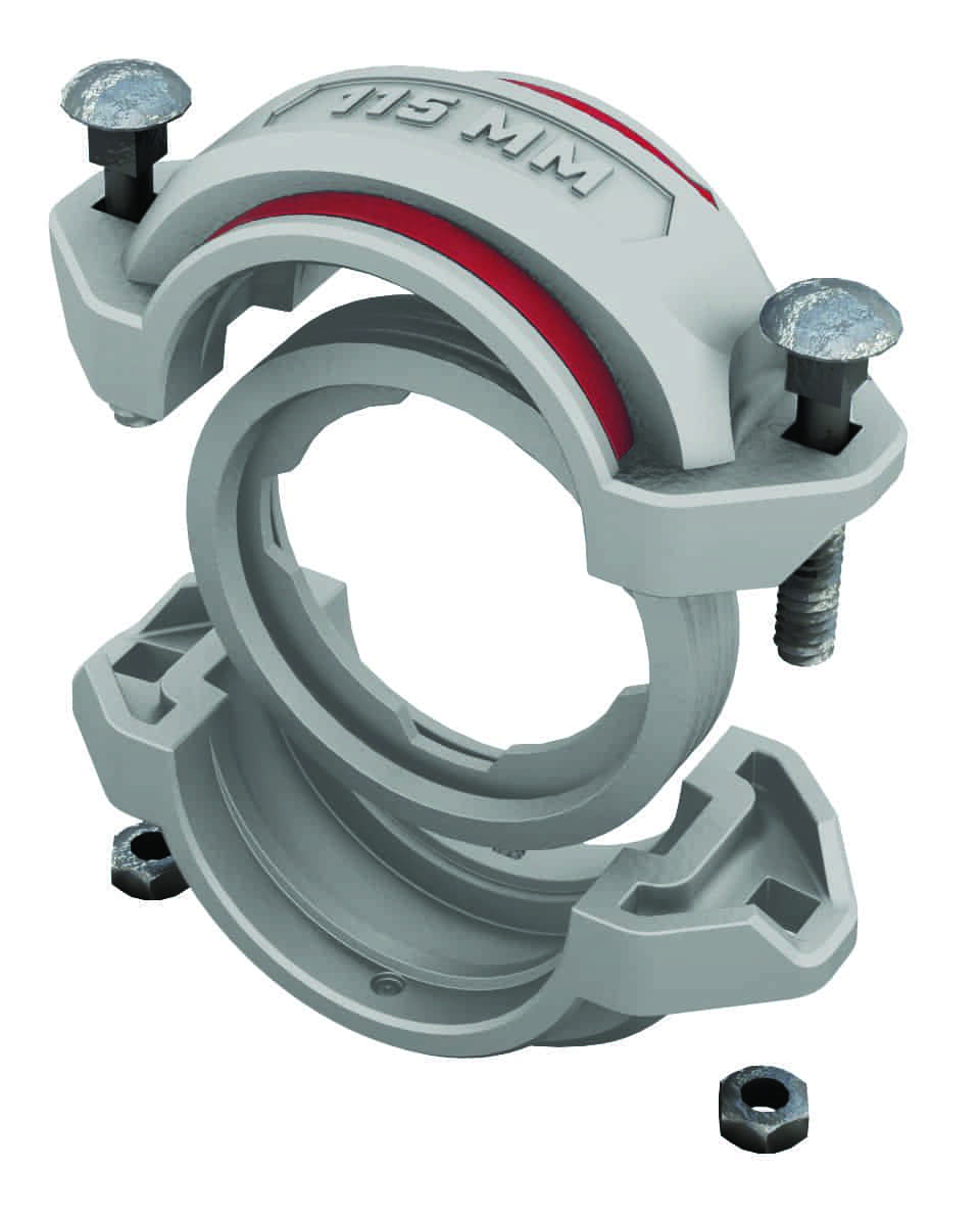 Quick-Lock Compressed Air Piping Clamp Manual Grey