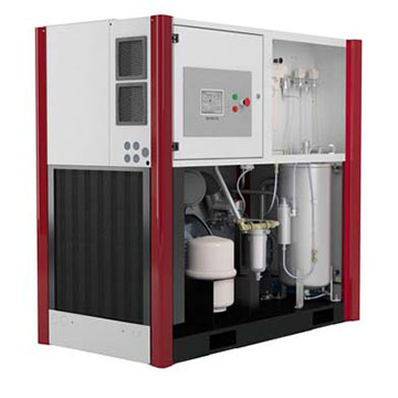 rotary screw oil less compressor enviroaire series vs37 open
