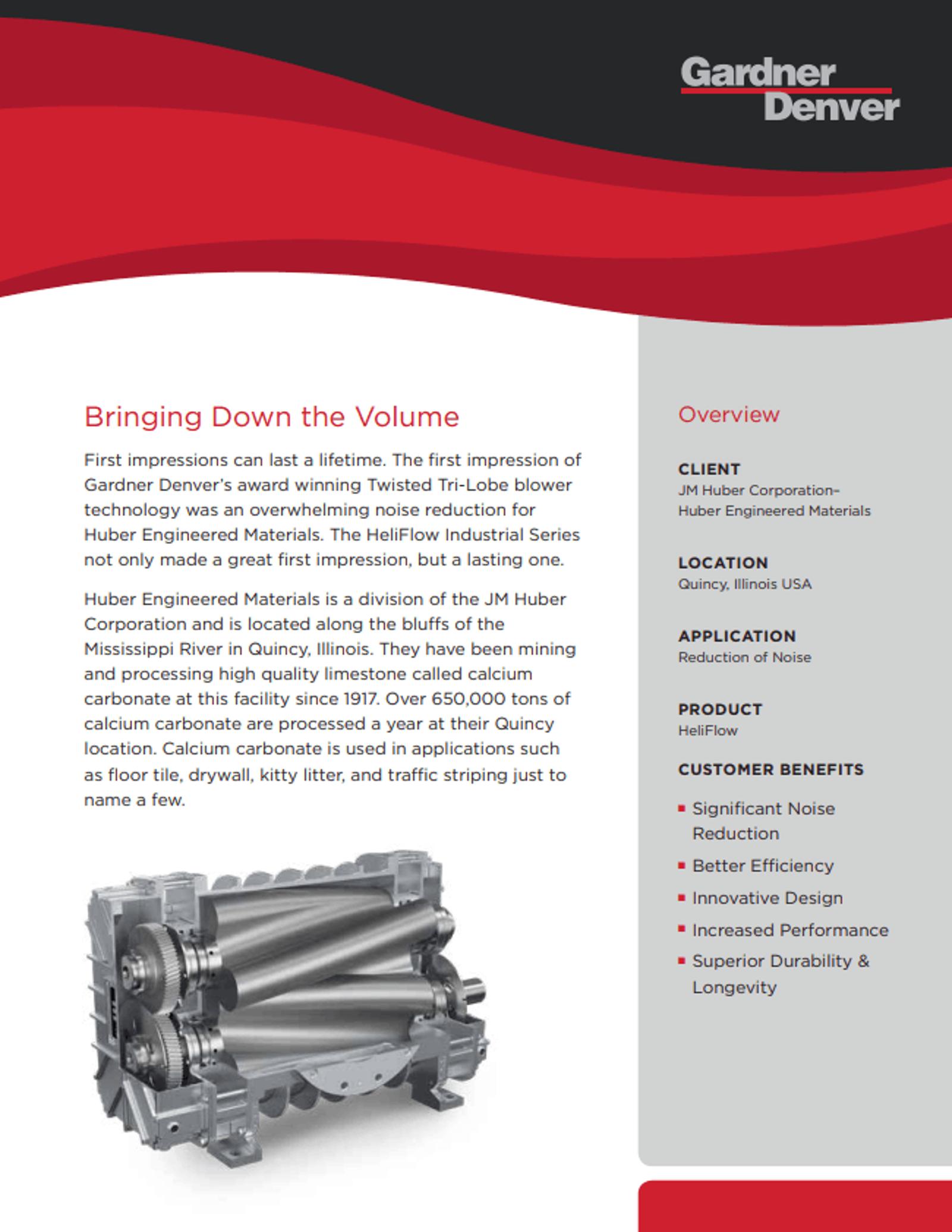 JM Huber Blower Noise Reduction Case Study Cover
