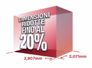 Ingombro ridotto del 20% 