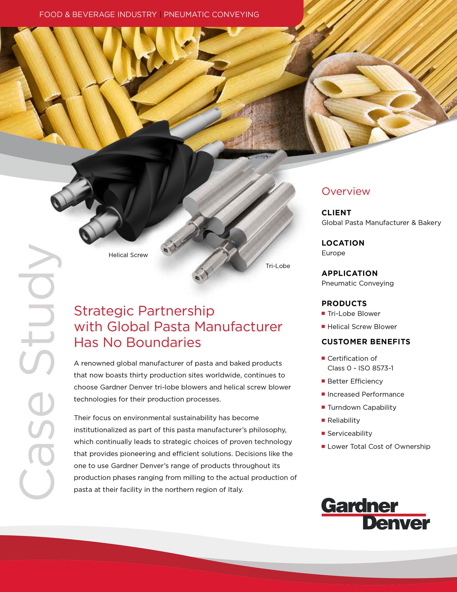 Partnership with Global Pasta Manufacturer