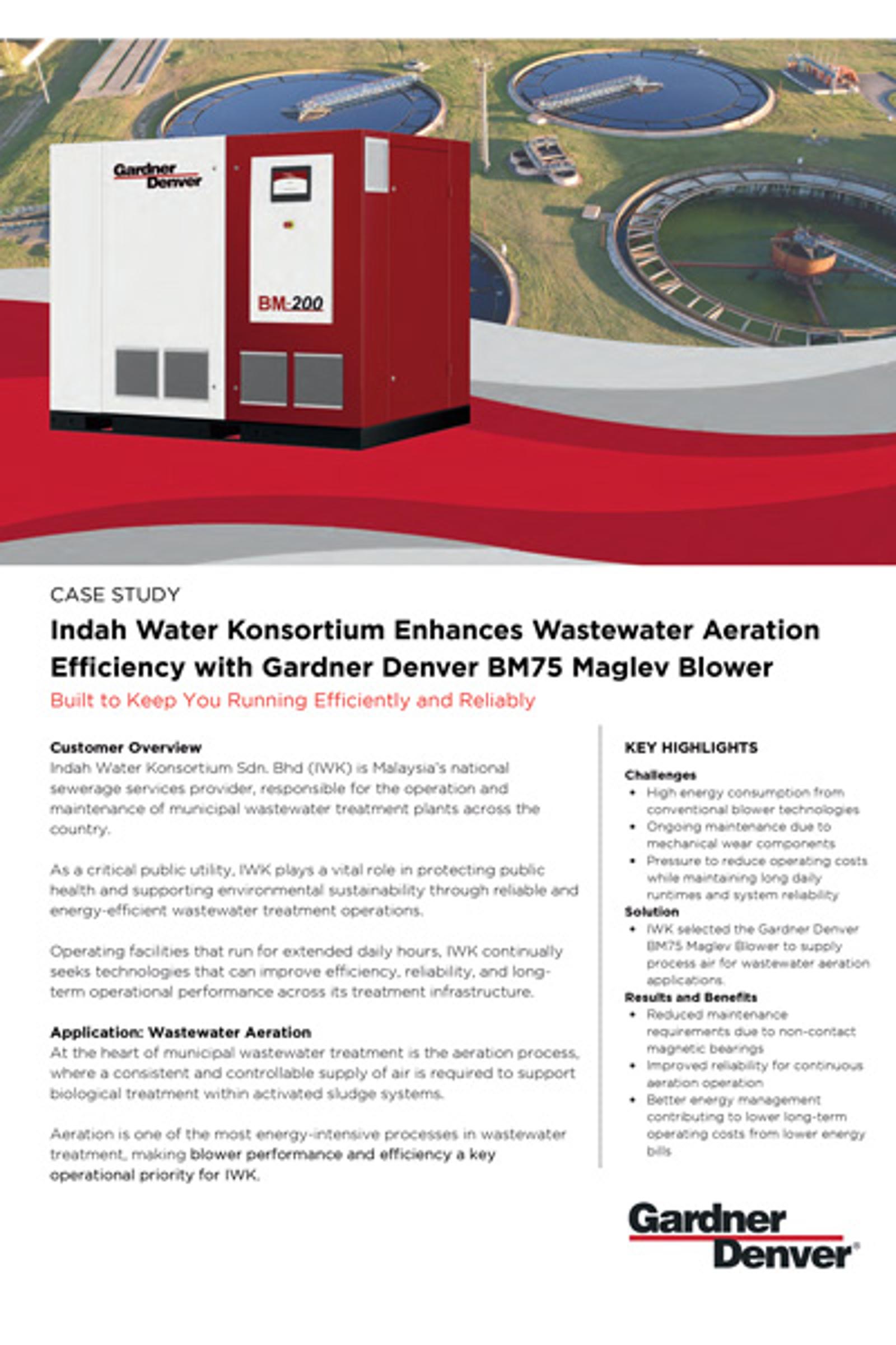 IWK Wastewater Aeration Maglev Blower Case Study