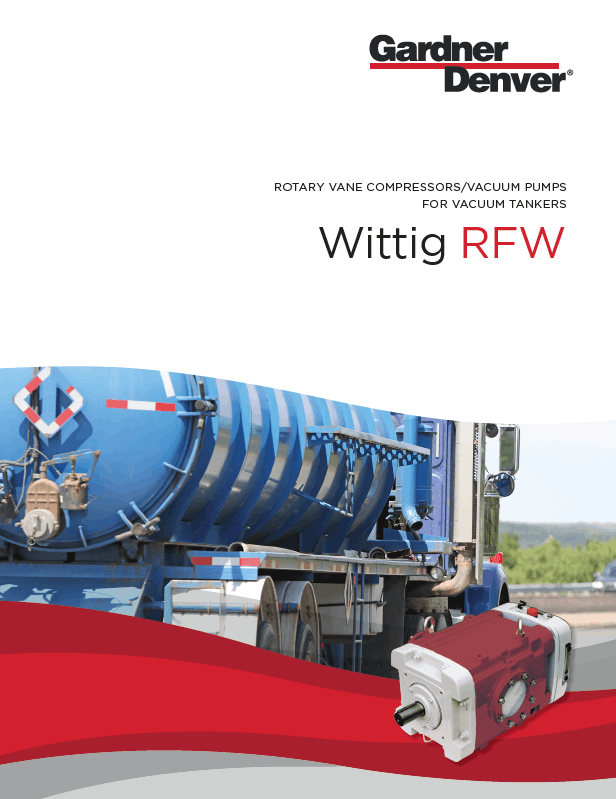 Wittig RFW Rotary Vane Compressor Vacuum Pump Brochure Cover