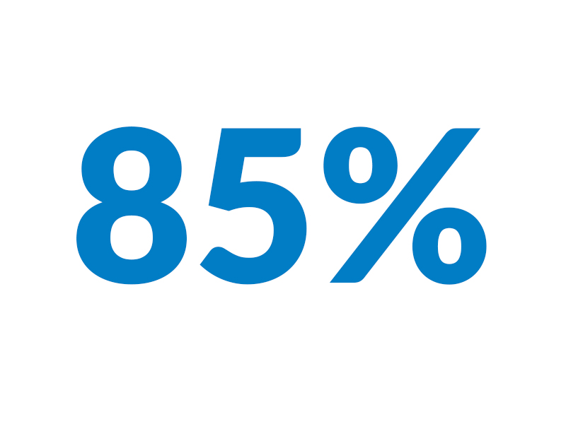 85%