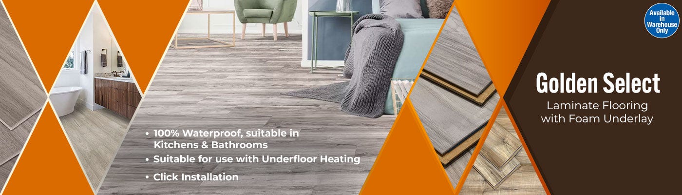 Golden Select Laminate Flooring with Foam Underlay