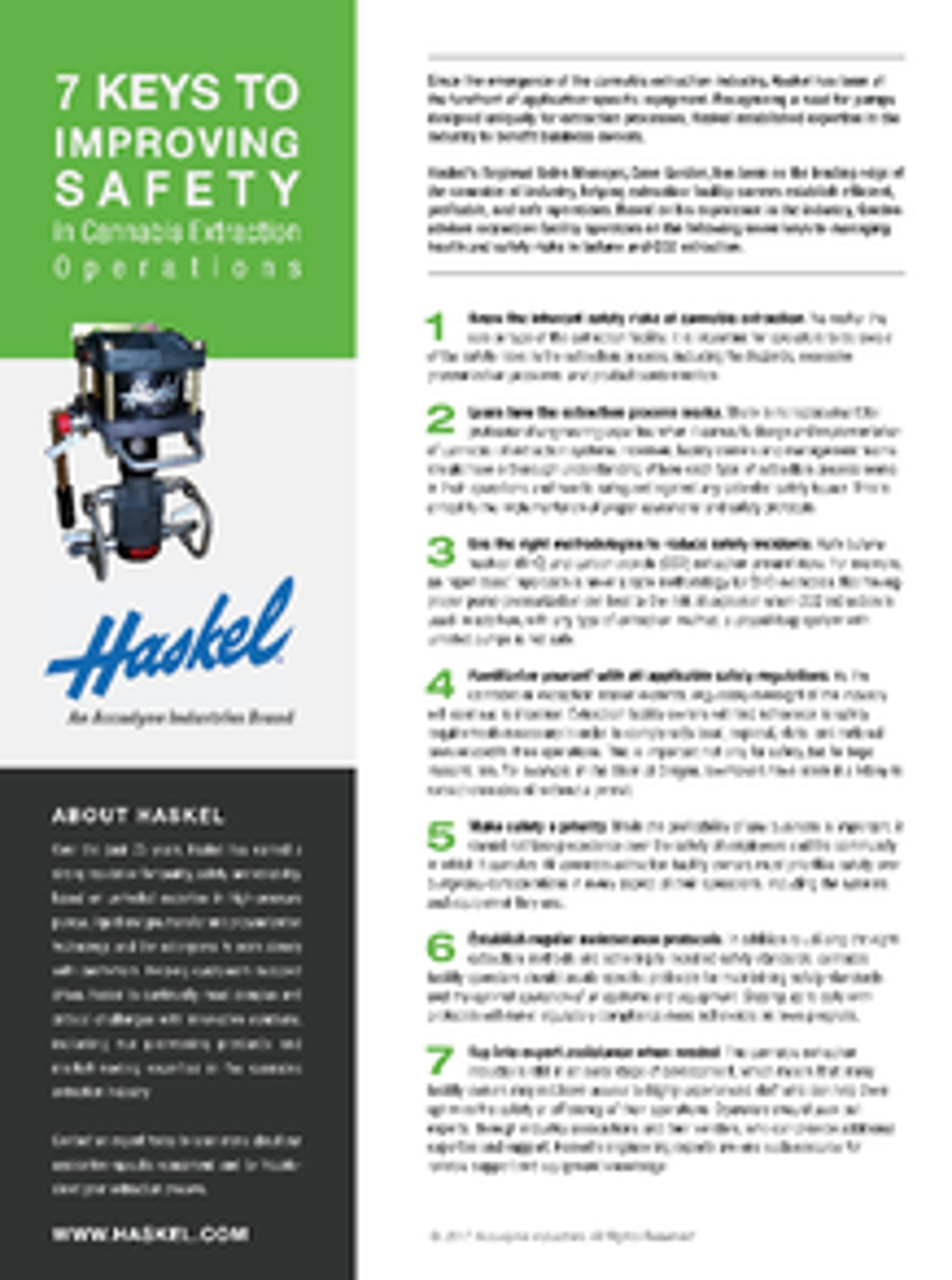 7 Kesy to Improving Safety in Supercritical Extraction