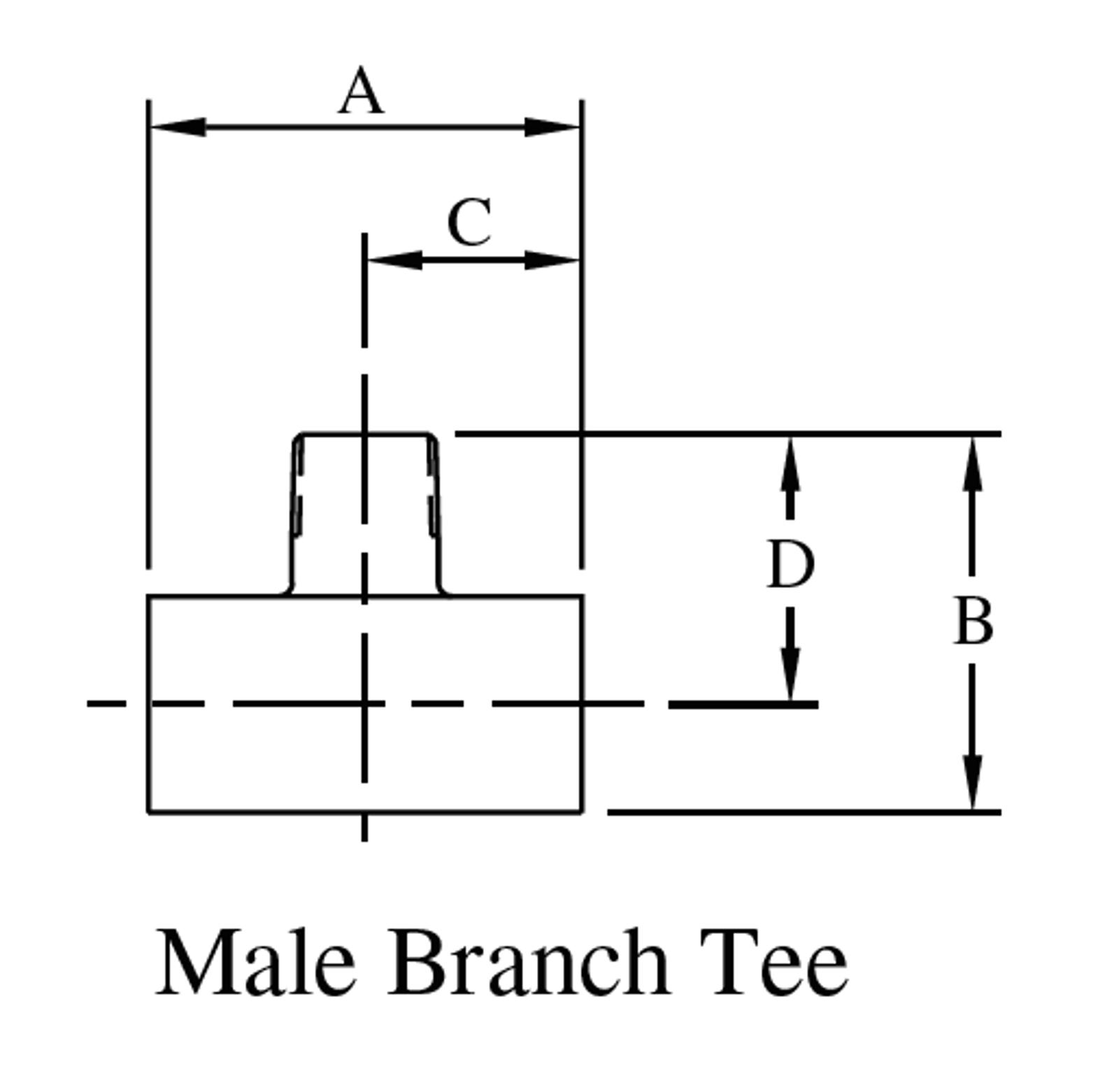 BuTech Pipe Male Branch Tees